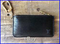 LOUIS VUITTON Epi Leather Key Pouch Key Cles Black Retails For $365