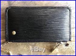 LOUIS VUITTON Epi Leather Key Pouch Key Cles Black Retails For $365