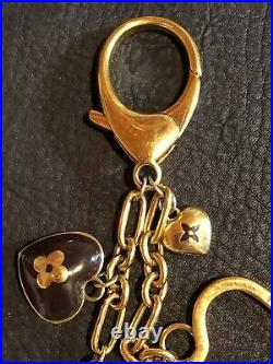 LOUIS VUITTON Key ring holder chain Bag charm AUTH Bijoux sack cool Black F/S