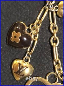 LOUIS VUITTON Key ring holder chain Bag charm AUTH Bijoux sack cool LV F/S L32