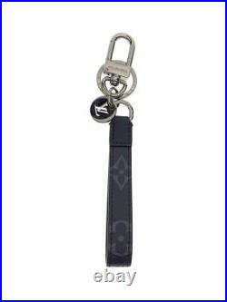 LOUIS VUITTON Keychain PVC Black Solid Color Men's M61950