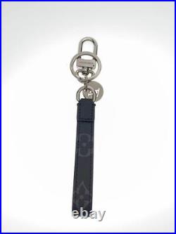 LOUIS VUITTON Keychain PVC Black Solid Color Men's M61950