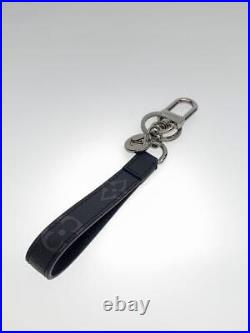 LOUIS VUITTON Keychain PVC Black Solid Color Men's M61950