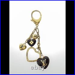 LOUIS VUITTON M65757 Key ring holder chain Bag charm Bijoux Sack Cool Black