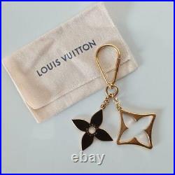 LOUIS VUITTON Porte Cle Puzzle Key Ring Keyring Goldtone Bag Charm Gold 2