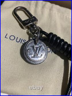 LOUIS VUITTON Pte Cles Leather Rope Key Chain/bag Charm
