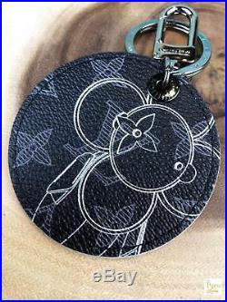 LOUIS VUITTON Vivienne Illustre Bag Charm Black Monogram Key Holder SALE! EUC