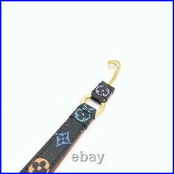 LOUIS VUITTON Women's Key Ring Strap Multicolor Black / Brown Monogram 17cm