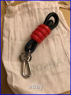 Loewe Leather Red Blue Black Key Ring Key Chain Bag Charm Knot Design Authentic