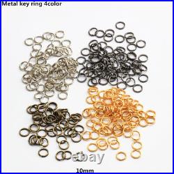 Lot 10mm Metal Split Key Ring Key Chain Plating With 4 Color 10PCS-50000PCS