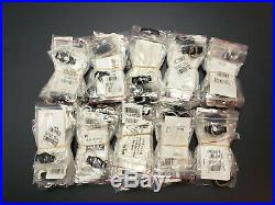 Lot of 100 Hartmann Black Leather Oval Valet Key Fob Key Chains NOS