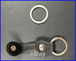 Lot of 100 Hartmann Black Leather Oval Valet Key Fob Key Chains NOS