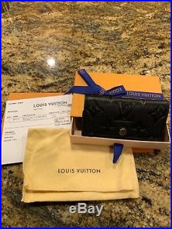 Louis Vuitton 6 Key Holder in Black Emprente Leather with Receipt