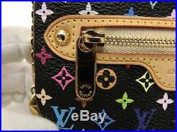 Louis Vuitton Auth Monogram MULTICOLORE Pochette Plate MM Key Chain POUCH Bag LV