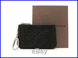 Louis Vuitton Authentic Damier Geant Noir Key Chain Coin Purse Wallet Auth LV