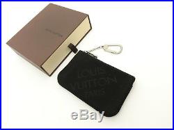 Louis Vuitton Authentic Damier Geant Noir Key Chain Coin Purse Wallet Auth LV