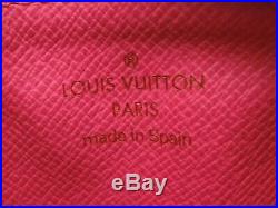 Louis Vuitton Authentic Monogram MULTICOLORE Noir Key Chain Coin Purse Wallet LV