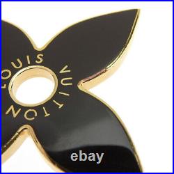 Louis Vuitton Bag Charm Key Chain M66184 Monogram Flower porte-clés Black Gold