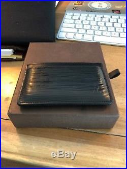 Louis Vuitton Black Epi Leather Card Holder/Small Wallet