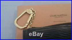 Louis Vuitton Black Epi Leather Key Cles Chain Coin Key Holder Pouch