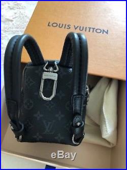 Louis Vuitton Black Mono Backpack Charm Keyring RARE Sold Out