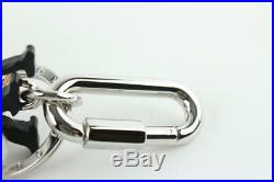 Louis Vuitton Black Virgil Abloh Initial Key Chain Ring Bag Charm 21le0110