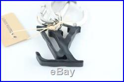 Louis Vuitton Black Virgil Abloh Initial Key Chain Ring Bag Charm 21le0110