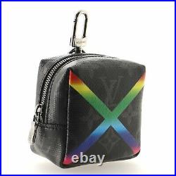 Louis Vuitton Box Pouch Bag Charm and Belt Charm Rainbow Monogram Eclipse Canvas