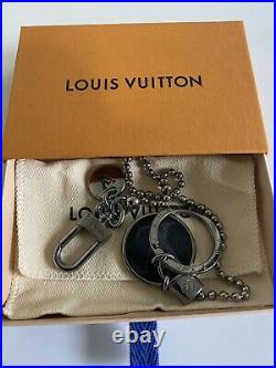 Louis Vuitton Calfskin Monogram Eclipse ID Pocket Key Chain Bag Charm & Holder