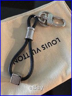 Louis Vuitton Damier Rope Leather Graphite Dice Key Chain Holder RECEIPT! NEW