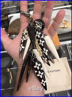 Louis Vuitton Edun Revelation Masai Ebony Monogram Wood Keychain Bag Charm