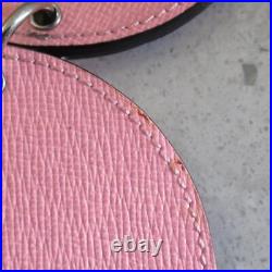 Louis Vuitton Epi Pink Black Mirror Flower Bag Charm Silver Key Holder Chain