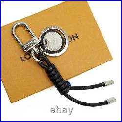 Louis Vuitton Key Chain Charm Damier Graffit Rope Graffit Black No. 742