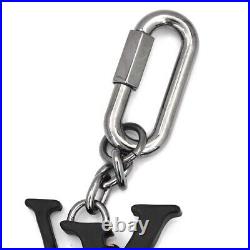 Louis Vuitton Key Chain Portocre Shape Rope Silver Black Orang