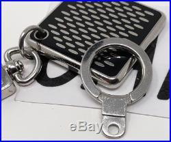 Louis Vuitton LV Porte Cles Damier Key Chain Bag Charm Black Silver Brass M66268