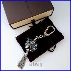 Louis Vuitton Porte Cle Ice Ball Keychain Bag Charm Keyring Silver Ladies Unisex