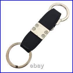 Louis Vuitton Portocle Vallée Key Ring M85034 Chain Charm Black Silver Used