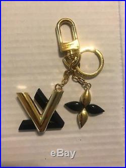 Louis Vuitton Twist Key Chain Black and Gold