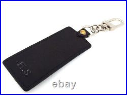 Louis Vuitton key chain goddess leather metal Authentic used T17344