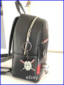 Loungefly Friday The 13th Jason Voorhees Backpack Rare Horror With Funko Keychain