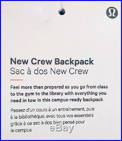 Lulunwt New Crew Backpack 22lblack Free Usps Priorityblack Logo & Key Chain