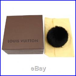 M1978t Authentic Louis Vuitton Fuzzy Bubble Bag Charm Brack key chain