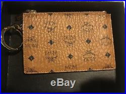 MCM Brand Luxury Leather Wallet Coin Purse Keychain Monogram Brand New Condition