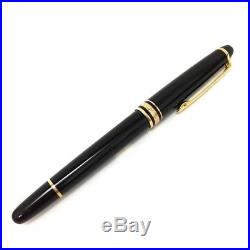 MONT BLANC Meisterstuck Pix Nib 4810 Gold 14 k Black Fountain Pen/3399