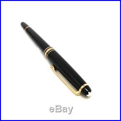 MONT BLANC Meisterstuck Pix Nib 4810 Gold 14 k Black Fountain Pen/3399