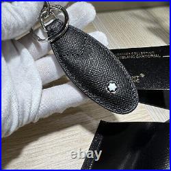 MONTBLANC 128751 Sartorial Black Leather Key Ring Gift Keyring Chain