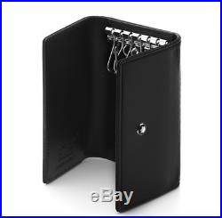 MONTBLANC Key Chain Holder Wallet 7161 Black Color 6 Chain Inside Genuine