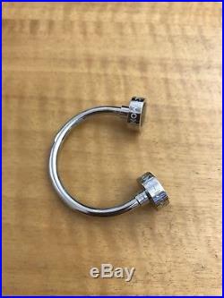MONTBLANC Key Ring C Shaped 107903 St. Steel Black Onyx keychain