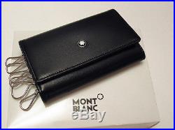 MONTBLANC MEISTERSTUCK Classic KEY CASE black leather and palladium id. 7161