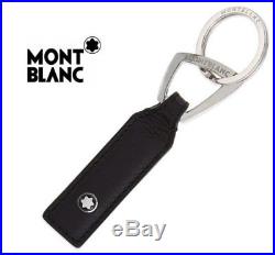 MONTBLANC MEISTERSTUCK Soft Grain Black Leather Key Ring Chain 113302 Keychain